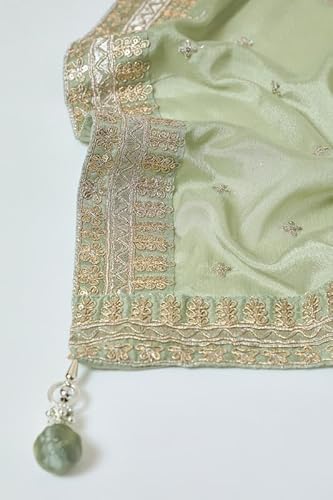 Soch Women's Tissue Salwar Suit (OWA4CD21030A_Sap Green