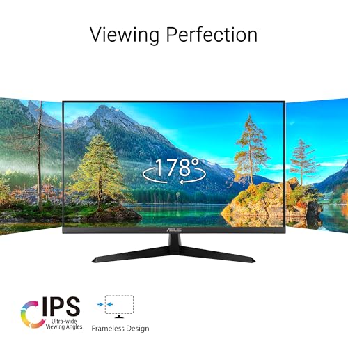 ASUS Eye Care Monitor 27" 4K (VY27UQ) - UHD (3840 x 2160), IPS, HDR10, Adaptive Sync, Eye Care Plus, Display Port, HDMI, Speaker, DisplayWidget, Blue Light Filter, Flicker Free, Warranty 3