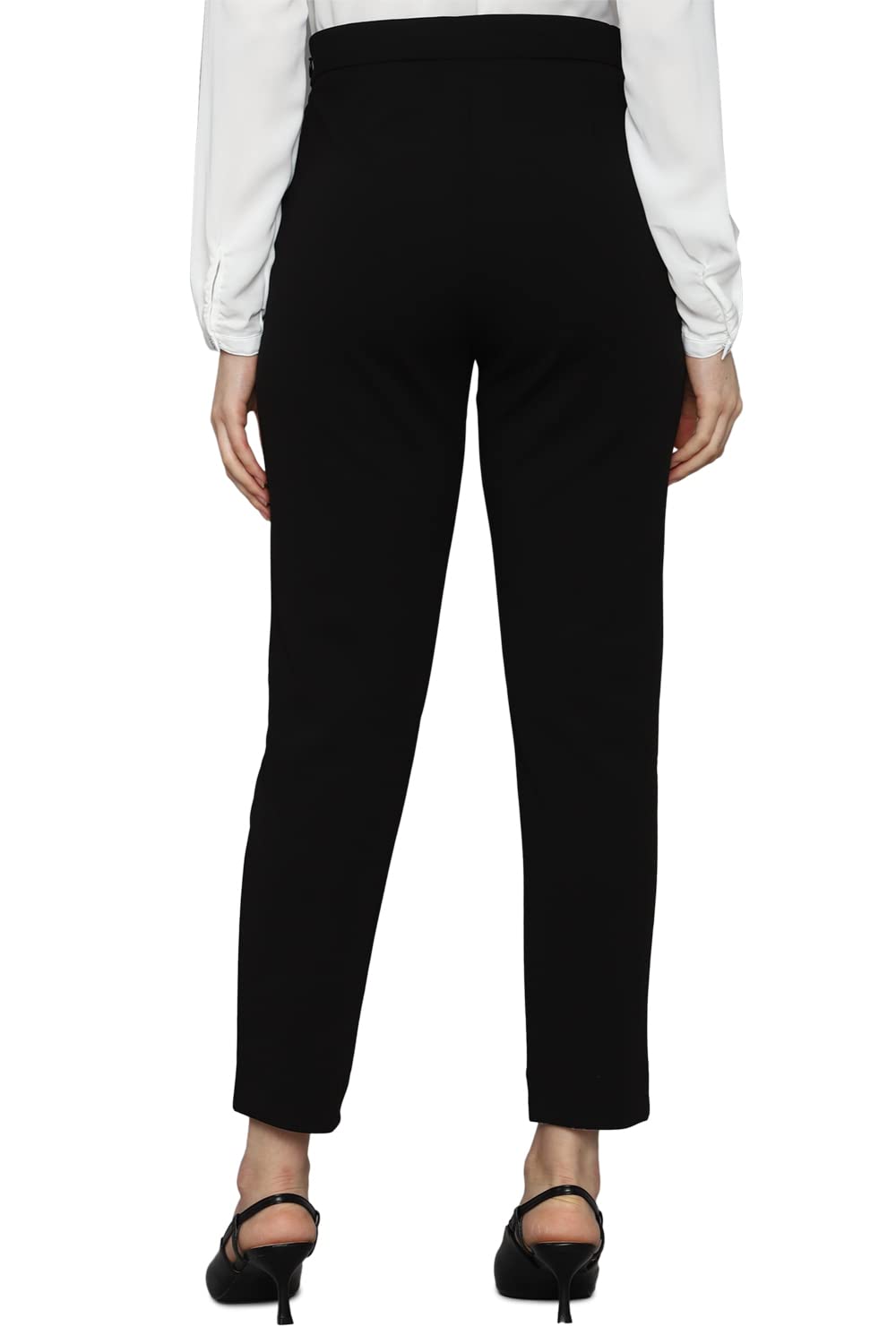 Allen Solly Women's Regular Casual Pants (AHTFCRGF063165_Black_34)