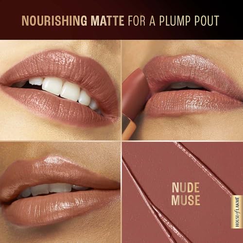 Lakme Ultimat Glam Satin Matte Lipstick -NudeMuse-UN1-4.3g (Pack of 2)