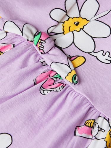 Max Girl's Cotton A-Line Below The Knee Dress (S325CELP01B_Lilac