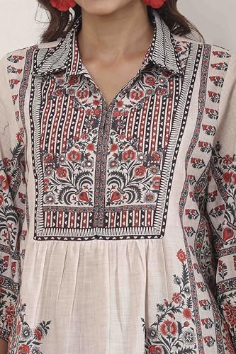 Biba Women Brown Cotton Straight Shirt_38