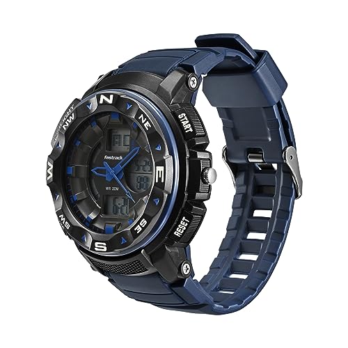 Fastrack Quartz Analog Digital Black Dial Blue Plastic Strap Unisex Watch - NT38076PP05W