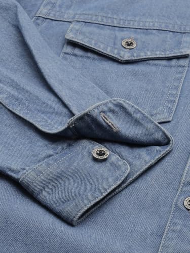 Boys Light Blue Solid Casual Shirt