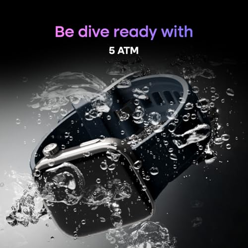Noise Pro 6 Max Smart Watch:Intelligent with Noise AI, Endless AI Watch Faces, AI Companion, 1.96” AMOLED, Stainless Steel Build, Built-in GPS, 5 ATM, EN2 Processor, for iOS & Android(Chrome Black)