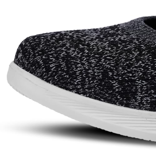 HAPPENSTANCE Women's Lightweight Athleisure Knitted Active Wear Slip-On Casual Shoes | Color : Charcoal | Size : 7
