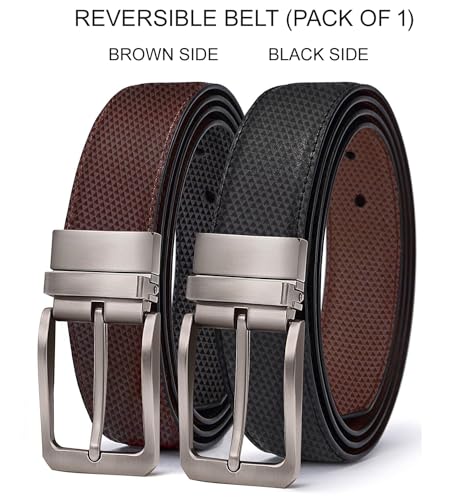 ZORO Reversible Vegan Leather Belt for Men | Black/Brown | RSCR-0138