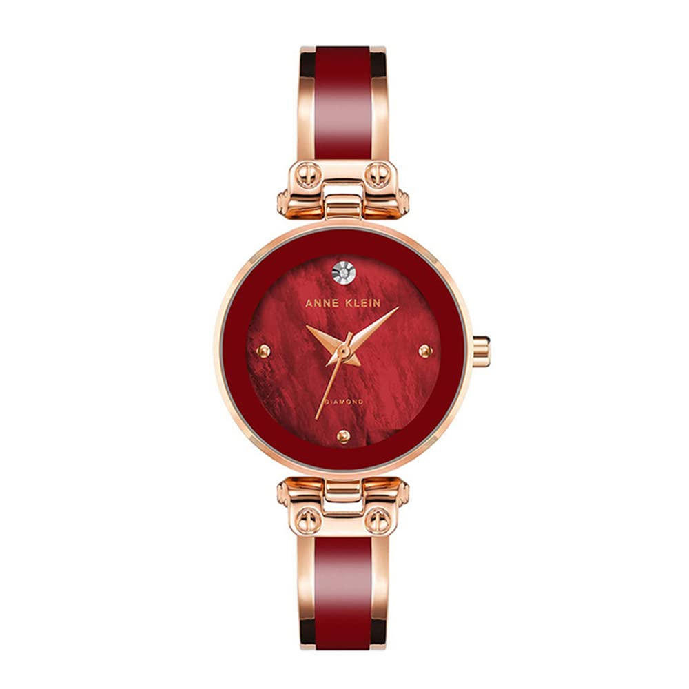 Anne Klein New York Analog Women's Watch - AK1980BYRG (Burgundy Dial Red Colored Strap)