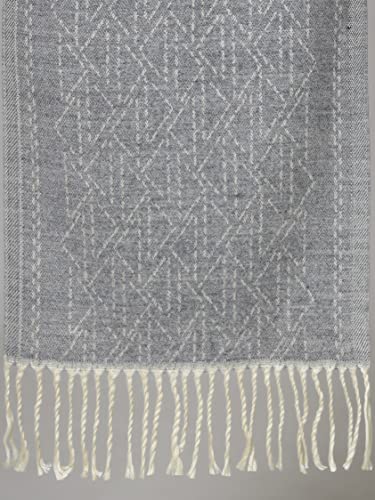 Ravaiyaa - Attitude is everything Casual Wear Scarf Indian Handmade Pure Wool Winter Muffler For Men's (Grey)
