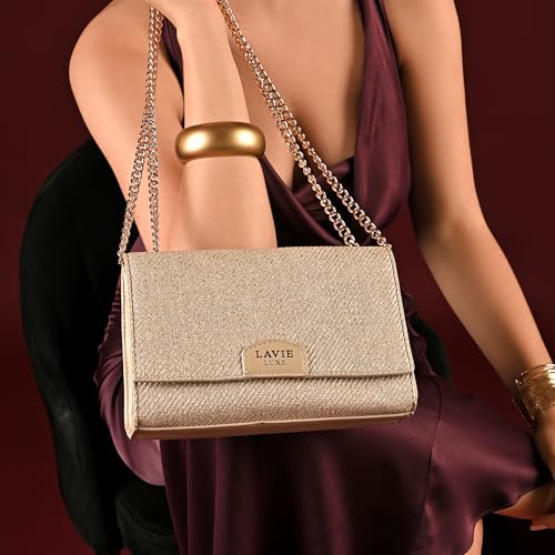 Lavie Luxe Women's Glam Lauren Flap Cross Body Sling Bag | Ladies Purse Handbag | Gift for Women