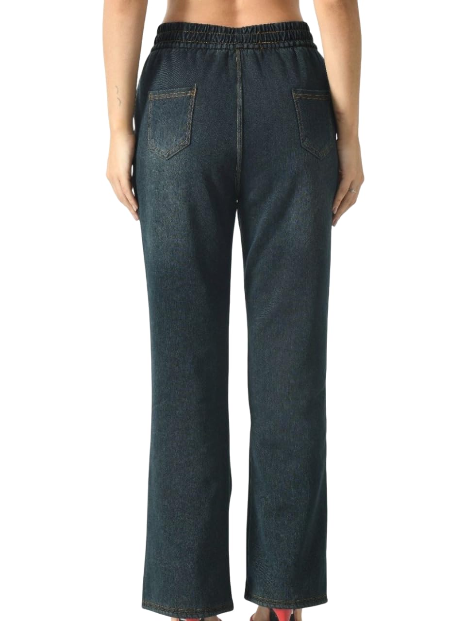 ogimi - ohh Give me Women Fleece Lined Jeans Winter Warm Denim Legging Fur Thermal Pant (in, Alpha, XL, Regular, Blue)