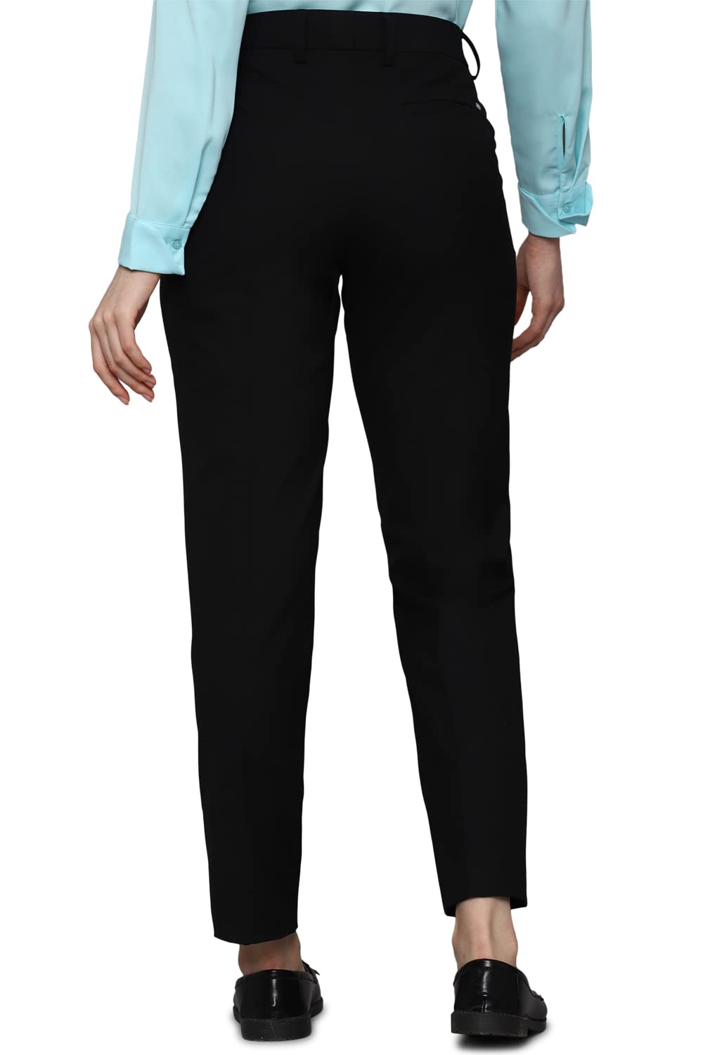 Allen Solly Women's Regular Casual Pants (AHTFCRGFA65257_Black_28)