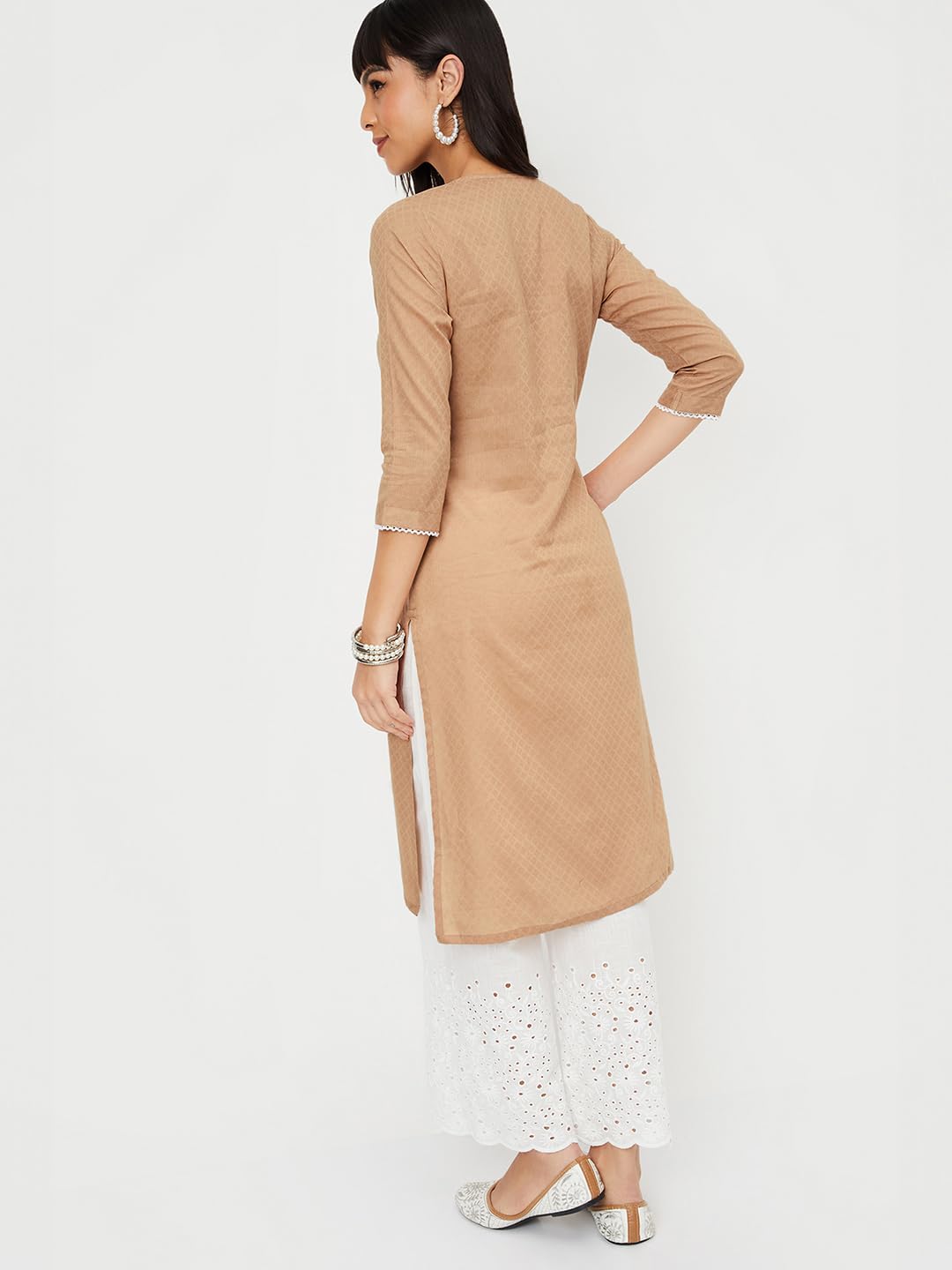 Max Women's Cotton Blend Regular Fit Regular Kurta