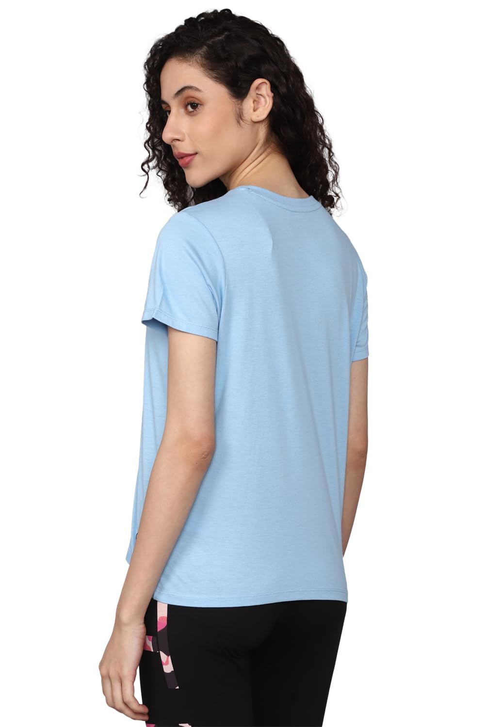 Allen Solly Women's Regular Fit T-Shirts (AHVNCRGFN07390_Blue