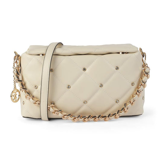 tresmode Boliva Beige Women's Quilted Sling Bag