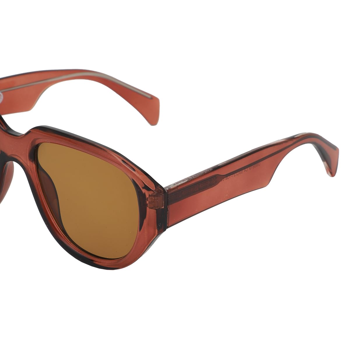 Carlton London Brown Toned with Polycarbonate UV Protected Lens Oversized Sunglass for women