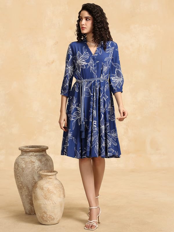 Kazo Fiore Mini Dress Blue