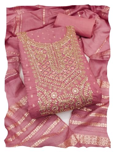 Haranozy LATEST DRESS MATERIAL FOR WOMEN (PEACH)