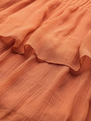 Label RITU KUMAR Rust Nylah Long Dress