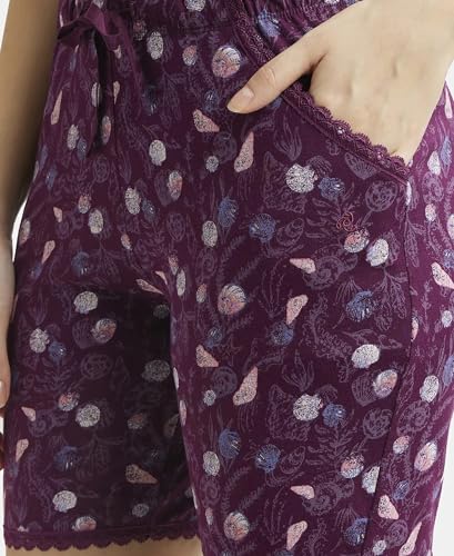 Jockey Women's Modal Shorts (RX10_Purple Wine_Large)