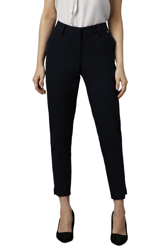 Allen Solly Women's Regular Pants (AHTFCRGFX46141_Black