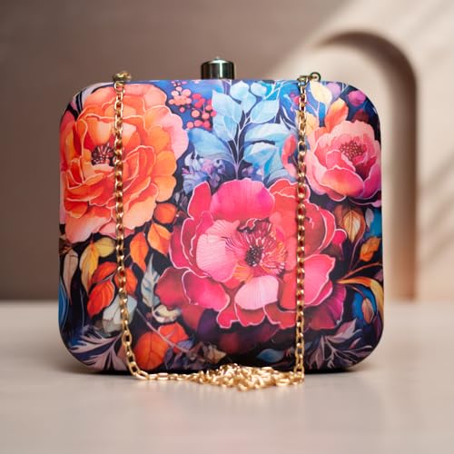 Artklim Floral Printed MultiColor Clutch