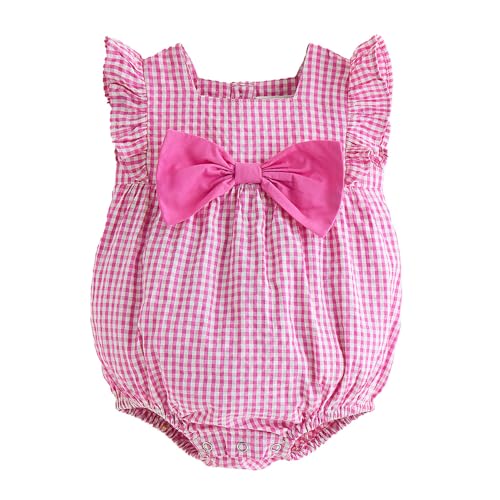 Hopscotch Cotton Bow Applique Onesie (0-3 Months)