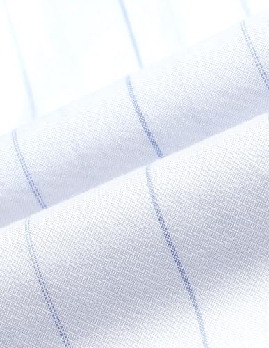 U.S.Polo Association Men's Vertical Striped Regular Fit Shirt (USSHT3354_Light Blue_40)
