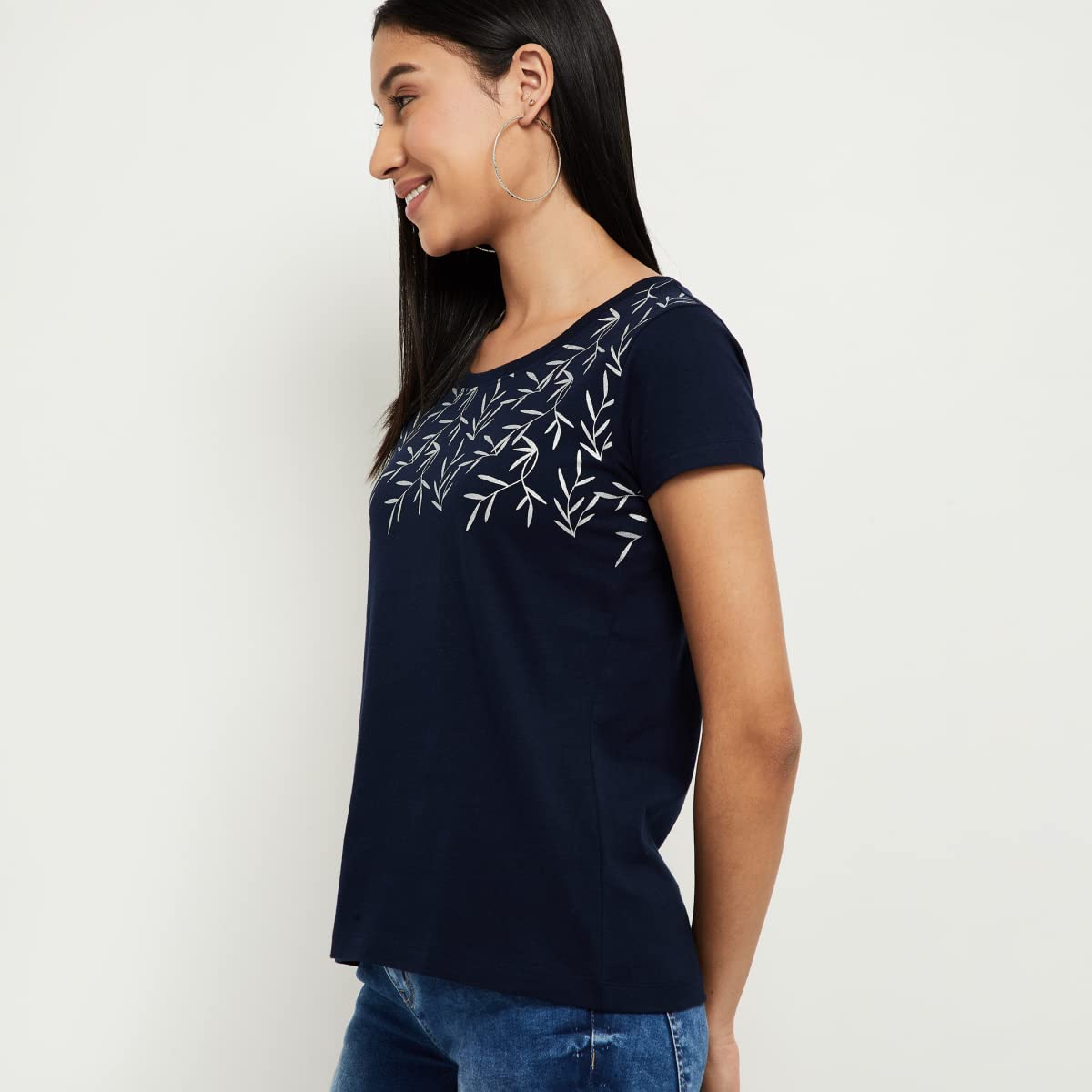 Max Women's Regular Blouse (SU22CCP03_Navy L)