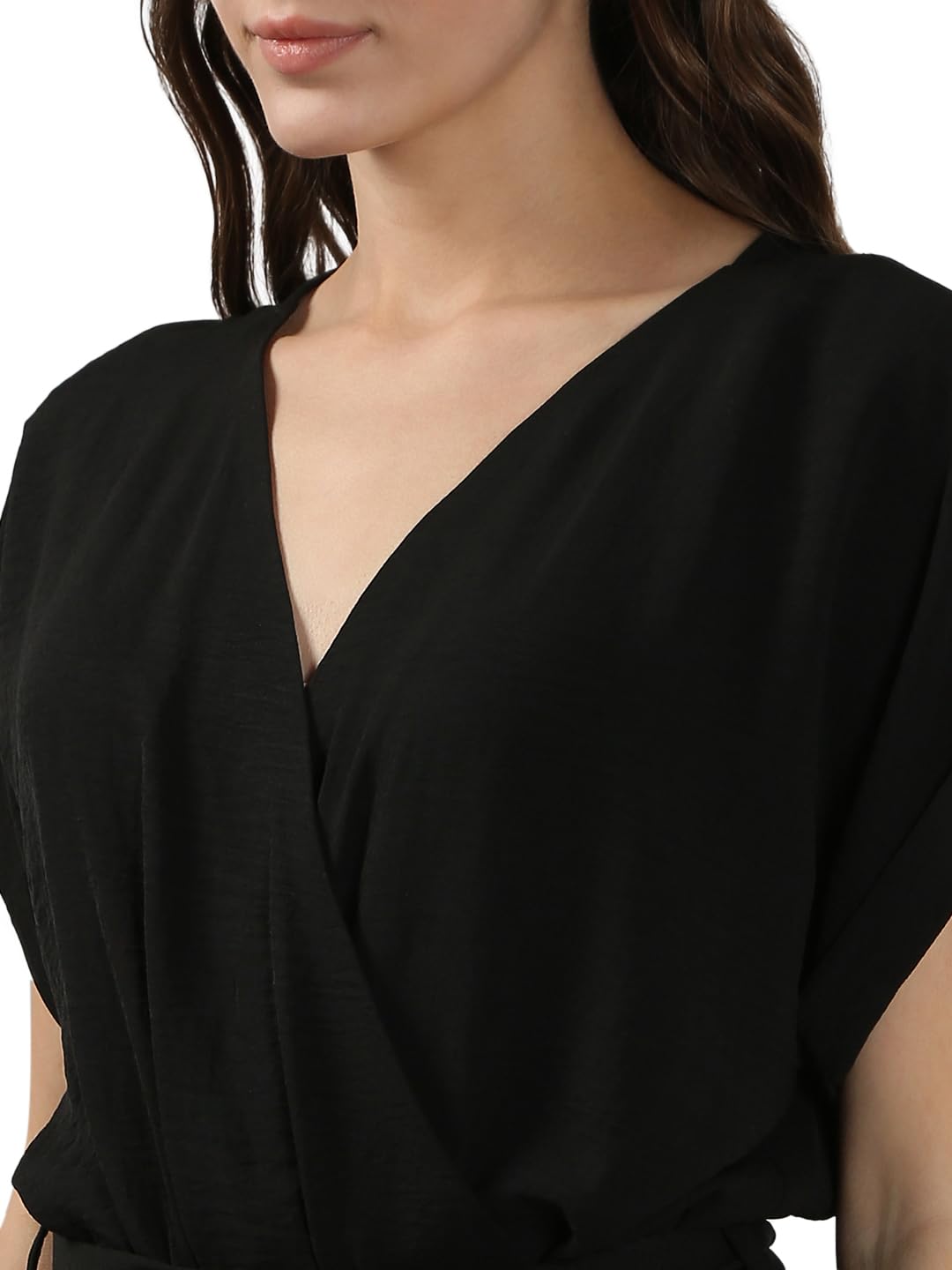 Vero Moda Women's Regular Fit Black Jumpsuit