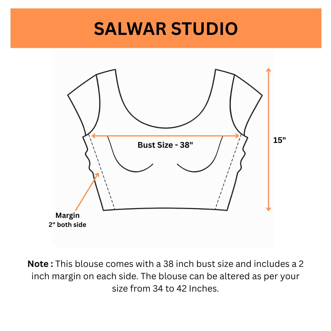 S SALWAR STUDIO Red Georgette Embroidered Readymade Alterable Blouse