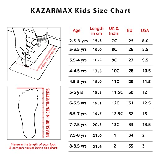 KazarMax Kids Girls Pink Starry Unicorn Printed Slip On Shoes/Sneakers - 12 Kids UK