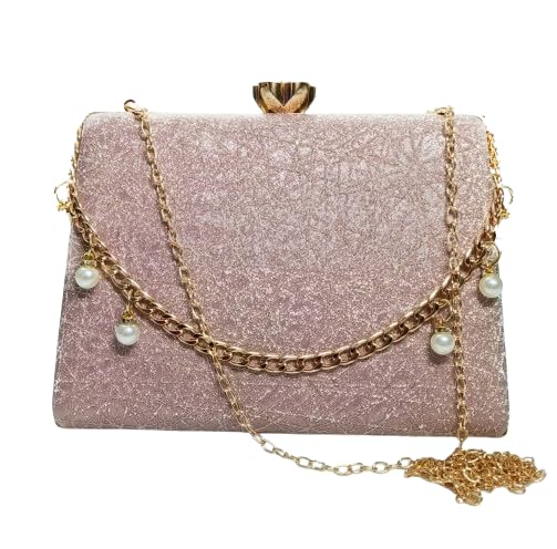 Divine Collection Pearl Charm Clutch (Pink)