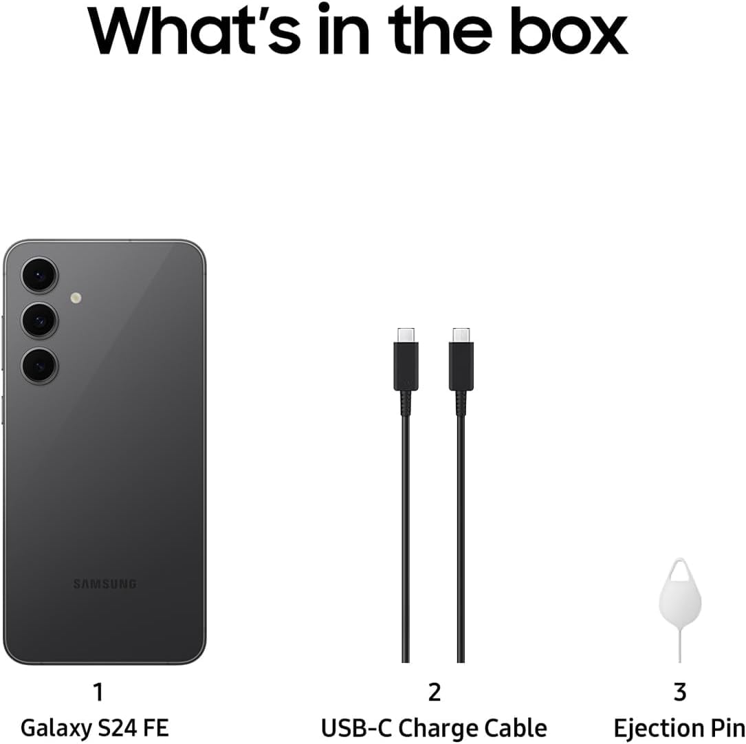 Samsung Galaxy S24 FE 5G (Graphite, 8GB RAM, 256GB Storage) | Exynos 2400e Processor | Dynamic AMOLED Display | Dual Nano-SIM | 4700mAh Battery