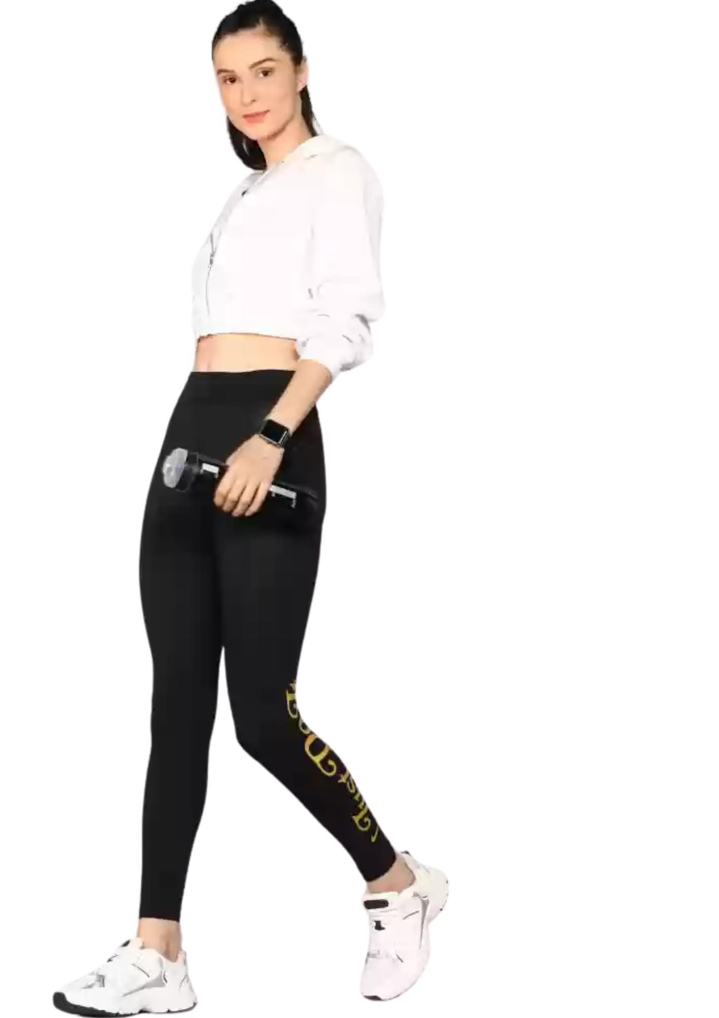 Nike AS W NSW Femme LGGING HBR HR N-Black/Metallic GOLD-DQ3325-010-M