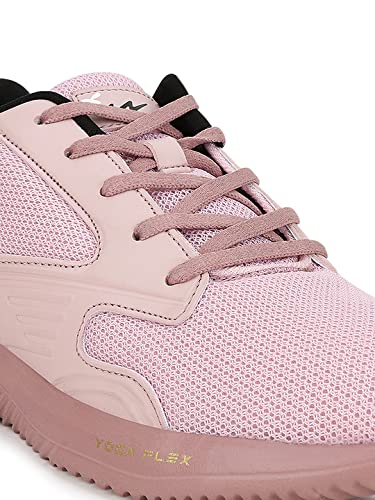 Campus Women's Noor Plus Rose Pink/BLK Running Shoes 4-UK/India