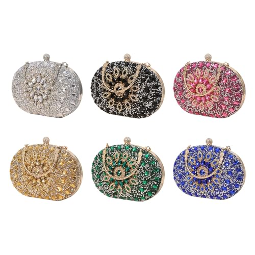 CALANDIS™ 4xWomen Clutch Evening Bag Pouch Wedding Purse for Club Cocktail Party Wedding silver | Womens Handbags & Bags