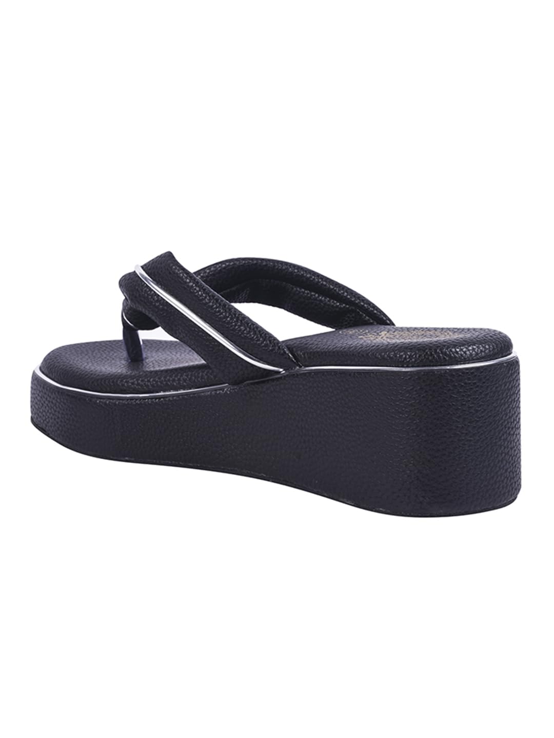 Shoetopia Black Wedges Sandal for Women & Girls Criss-Cross Strap Design Stylish Comfortable, Durable Heels – Perfect for Casual & Party EU39