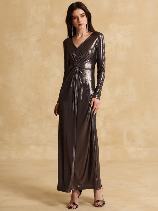 Kazo Trace Maxi Dress for Women Silver