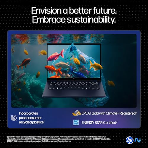 HP OmniBook X Flip (Previously Envy), Intel Core Ultra 7 258V Next Gen AI Laptop, 47 Tops (32GB LPDDR5X, 1TB SSD) 3K,OLED, 0.2ms,14''/35.6cm Touch, Win11, Office24, Blue, 1.38kg, 5MP Camera, fm0029TU