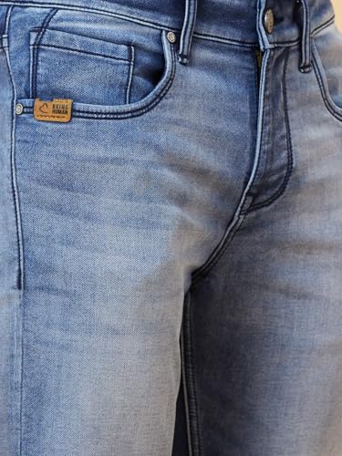 Being Human Light Tone Men Jeans (Size: 28)-BHDI24007-LIGHT Tone