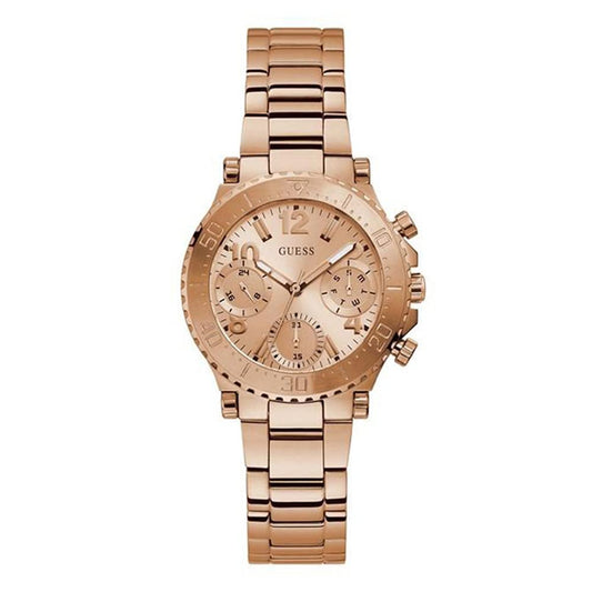Guess Cosmic Collection Analog Rose Gold Dial Women's Watch-GW0465L2