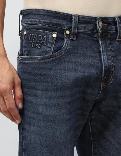 U.S. Polo Assn. Denim Co. Men's Henry Tapered Fit Blue Jeans (UDJEN1939_Blue_38)