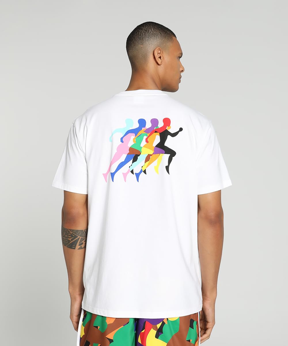 Puma Unisex's Graphic Print Relaxed Fit T-Shirt (624407_White