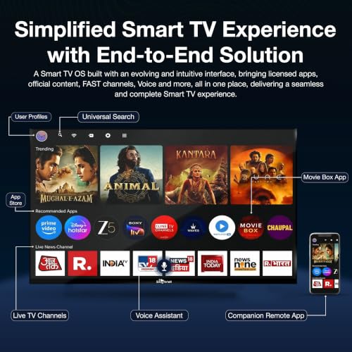 Skywall 101.6 cm (40 inches) Full HD Smart QLED TV 40SWFHS (Black)