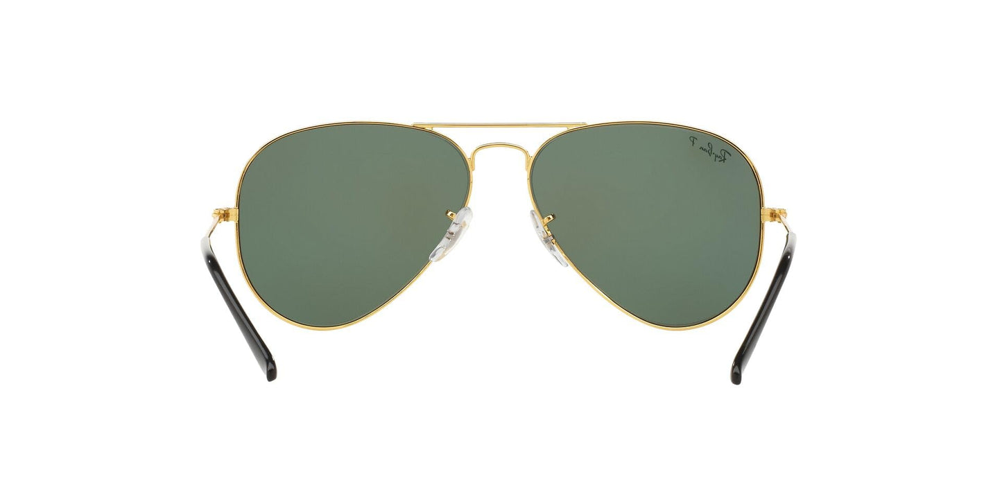 Ray-Ban Men Polarized Green Lens Pilot Sunglasses - 0RB3025I001/5862