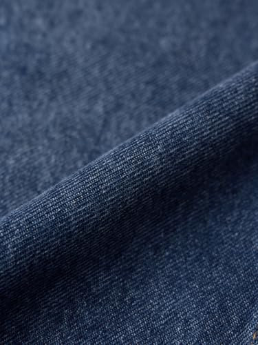 The Souled Store Distressed Denim: Mid-Blue Women and Girls Buttoned Waistband Distressed Faded Cotton Denim Straight Fit Breathable Lightweight Everyday All-Season Denim Jeans