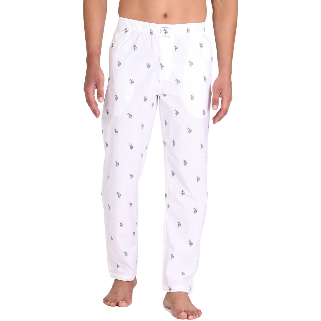 U.S. Polo Assn. Men's Cotton Lounge Bottom (I506_White_Large)