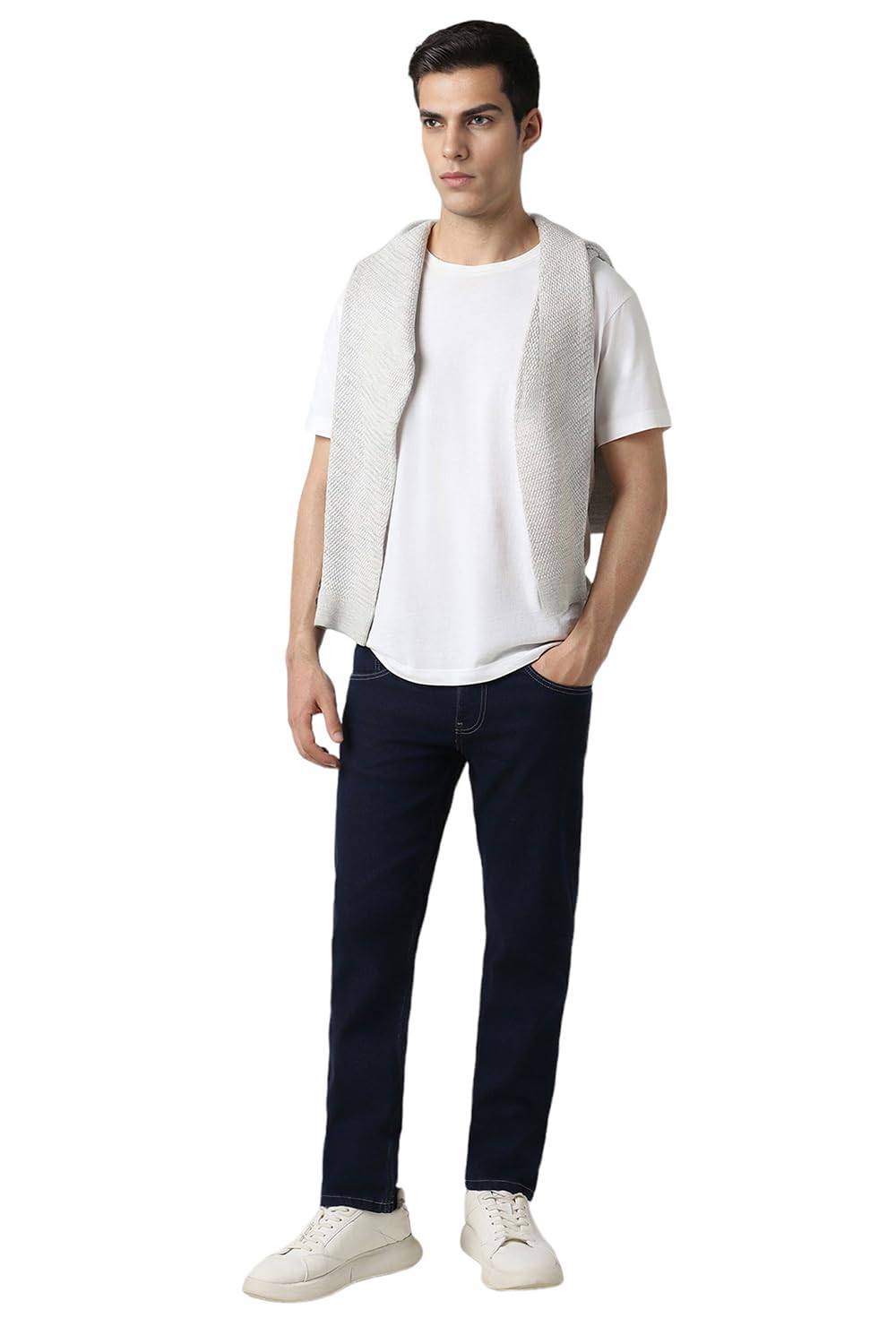 Van Heusen Men's Slim Jeans (VXDNCPOFF74702_Navy