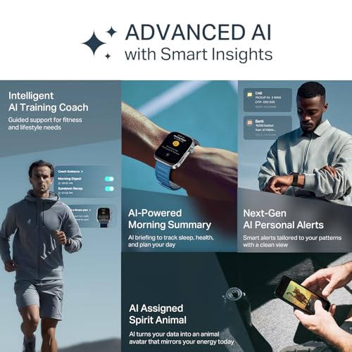 boAt Chrome Endeavour, Premium Metal Body, 1.96”(4.97cm) AMOLED Display,AI Coach Health Insights,Advanced S1 Processor,HRV,VO2 Max,Auto Watchface Refresh, Smart Watch for Men & Women (Magnetic Blue)